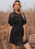 Lace Pure Black boho dress